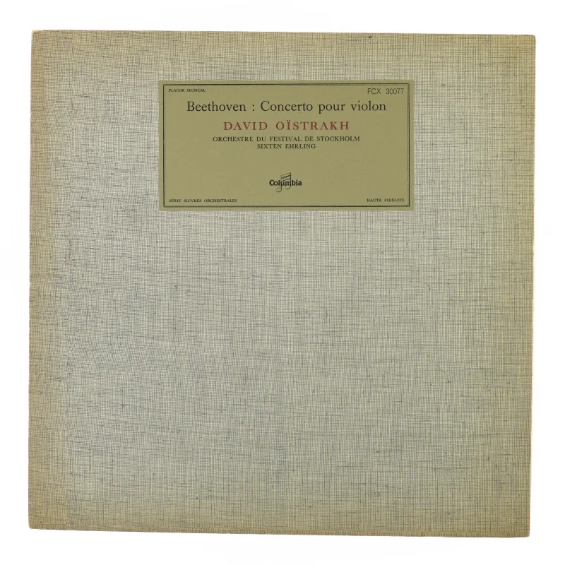 Beethoven concerto pour violin, David Oistrakh fra Columbia (str. 30 cm)