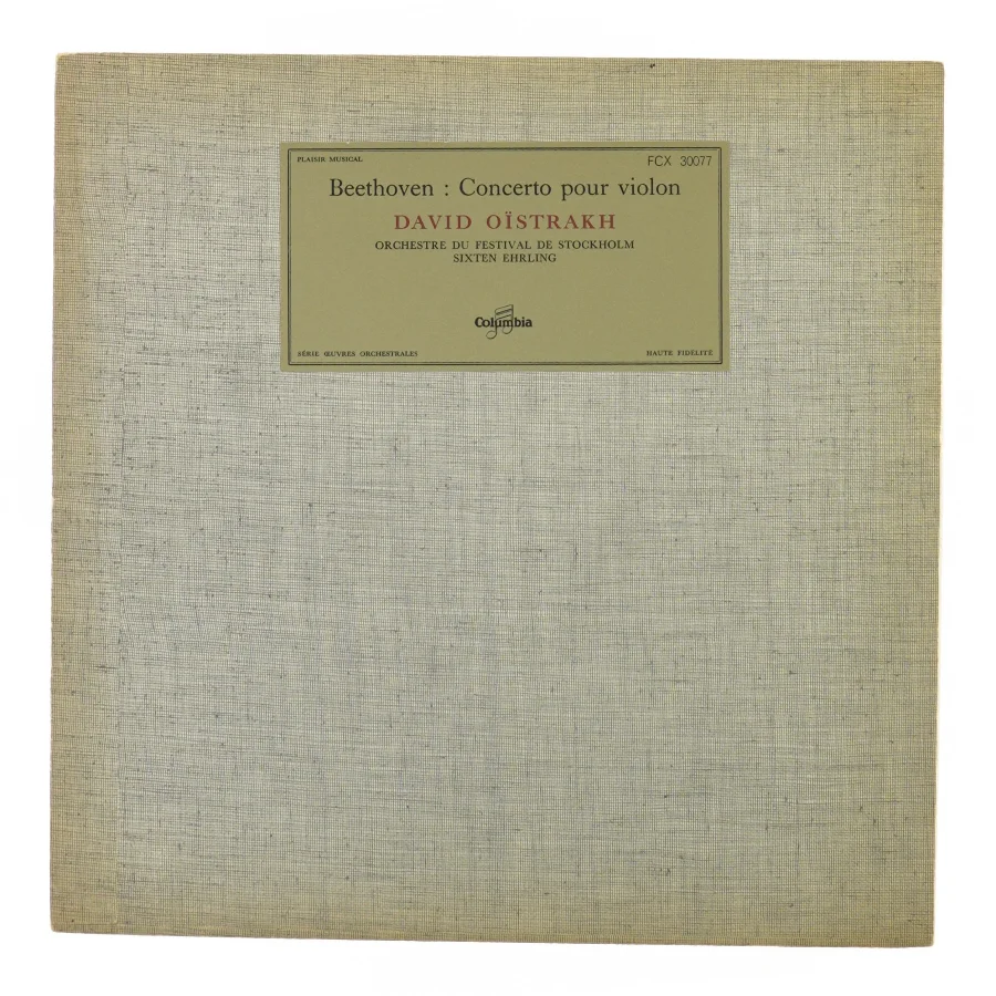 Beethoven concerto pour violin, David Oistrakh fra Columbia (str. 30 cm)