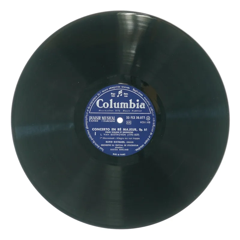 Beethoven concerto pour violin, David Oistrakh fra Columbia (str. 30 cm)