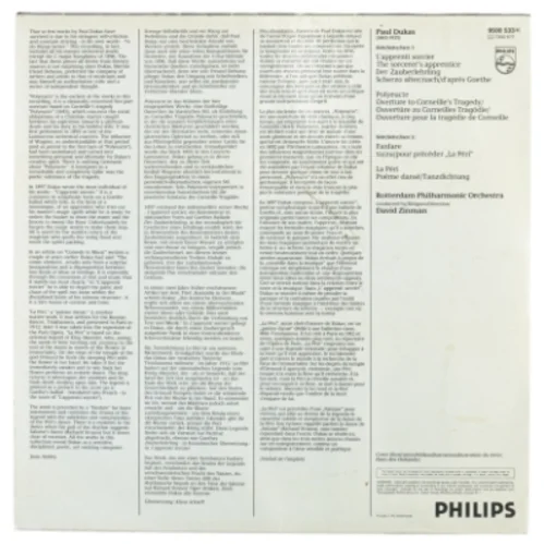 Dukas, L´apprenti sorcier fra Philips (str. 30 cm)