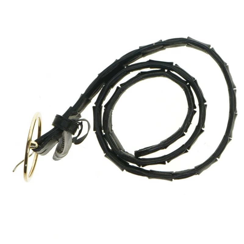 Sort bælte med guldspænde (str. 86 cm)