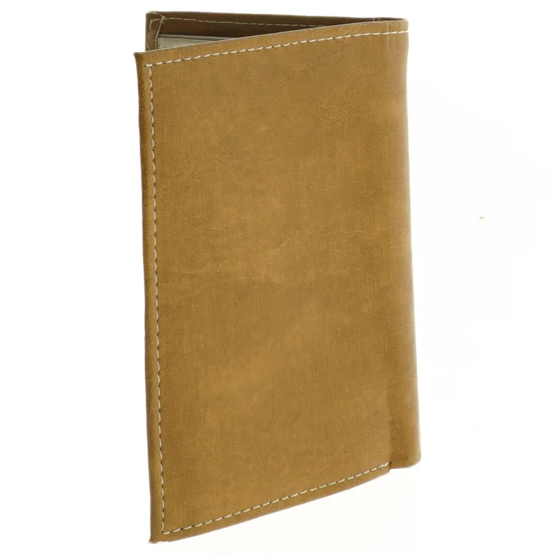 Brun læderpung (str. 13,5 x 10 cm)