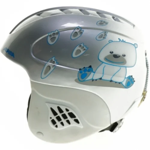 Børnehjelm til ski med bjørndesign fra Alpina (str. 20x16 cm)