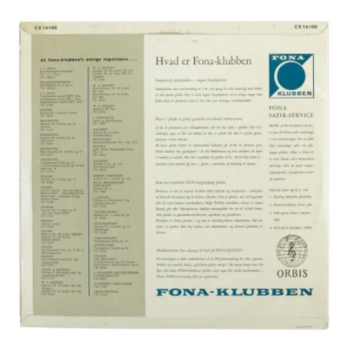 Tschaikowsky, Fonaklubben fra Orbis (str. 30 cm)