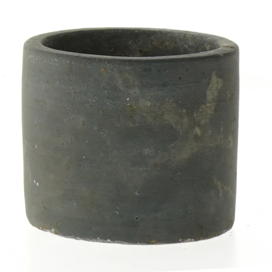 Lille grå vase (str. Ø. 8 cm. længde. 7 cm)