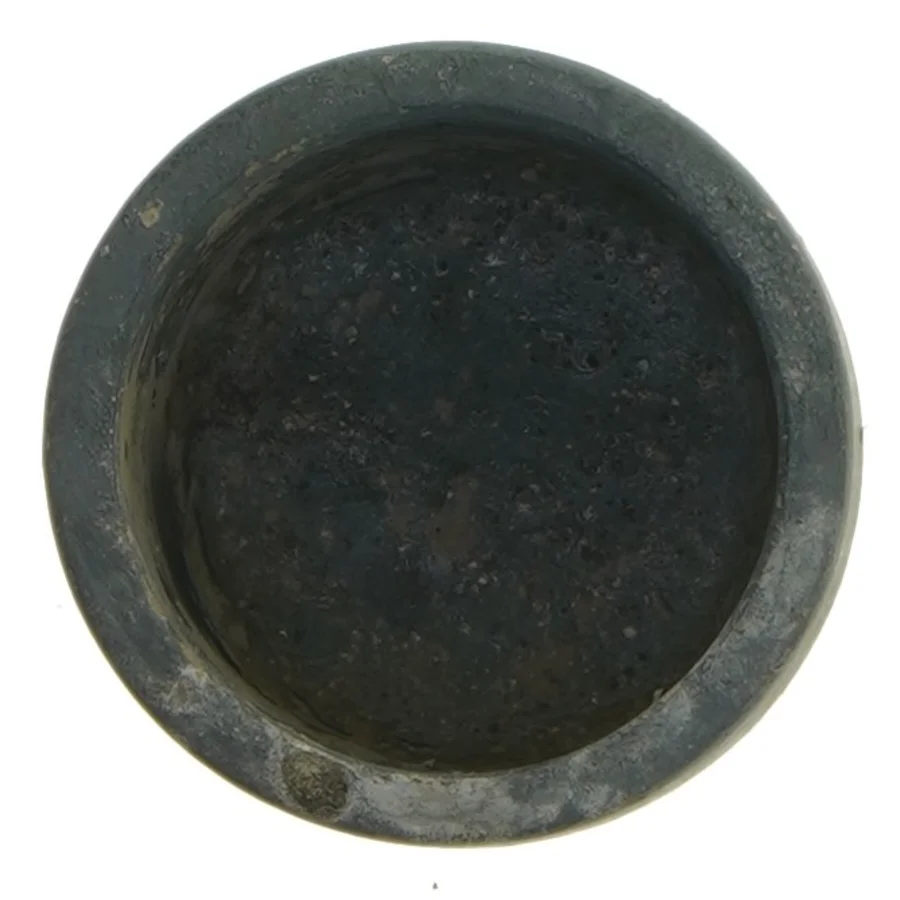 Lille grå vase (str. Ø. 8 cm. længde. 7 cm)