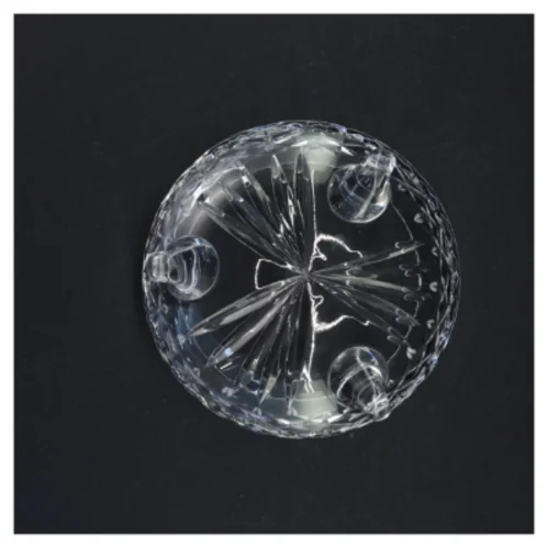 Krystal skål på fødder (str. Ø 13 cm)