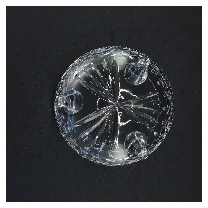 Krystal skål på fødder (str. Ø 13 cm)