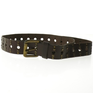 Brun bælte med metalnitter fra WHITE STUFF (str. 100 cm)