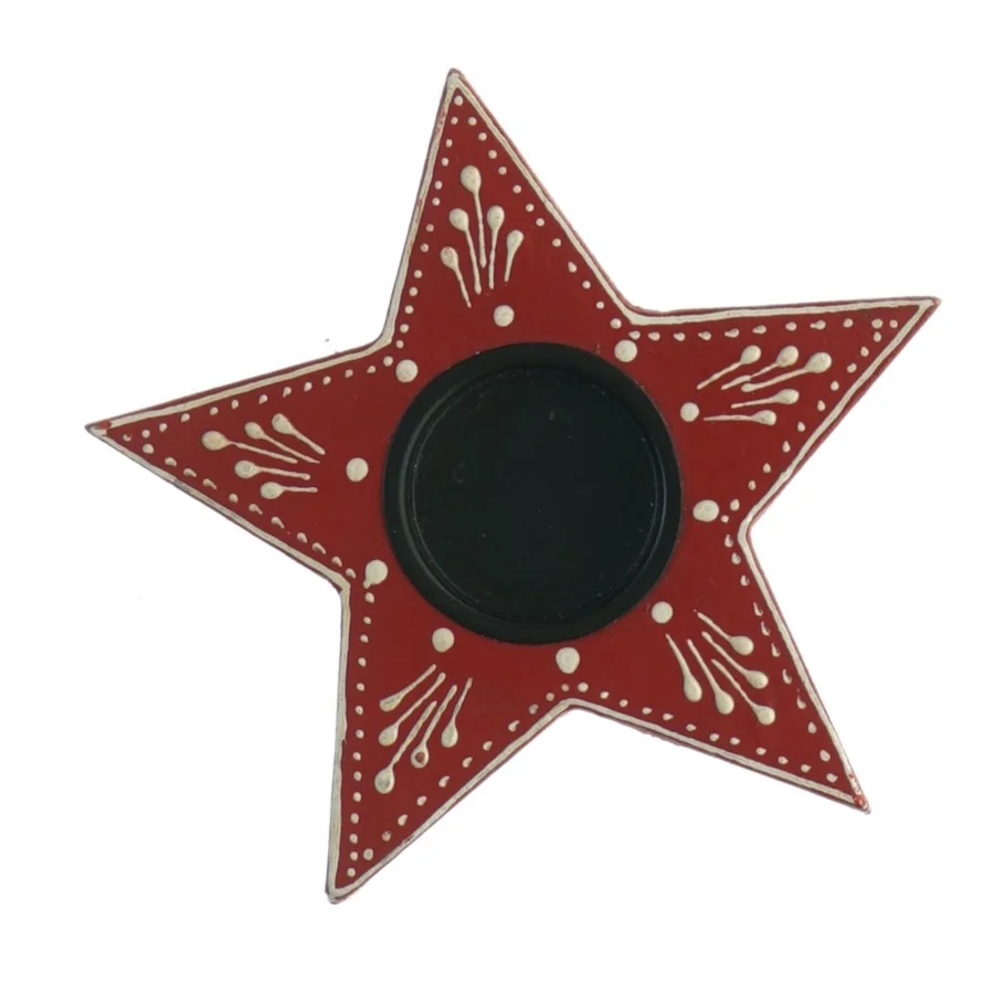 Stjernformet lysestage (str. 11 x 11 cm)