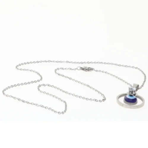 Halskæde med øje (str. Kæde 50 cm vedhæng ø 1,9 cm)