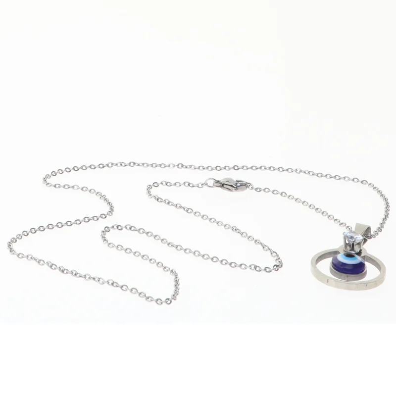 Halskæde med øje (str. Kæde 50 cm vedhæng ø 1,9 cm)