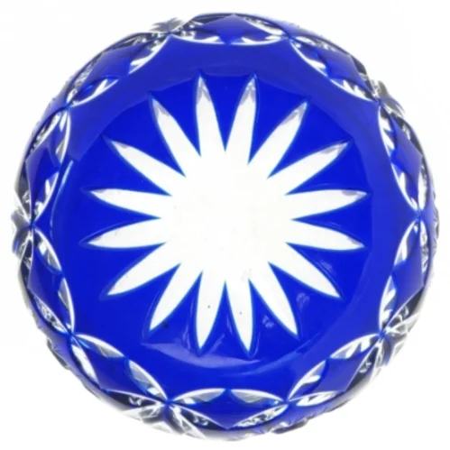 Blå krystalglas skål (str. 12 x 7,5 cm)