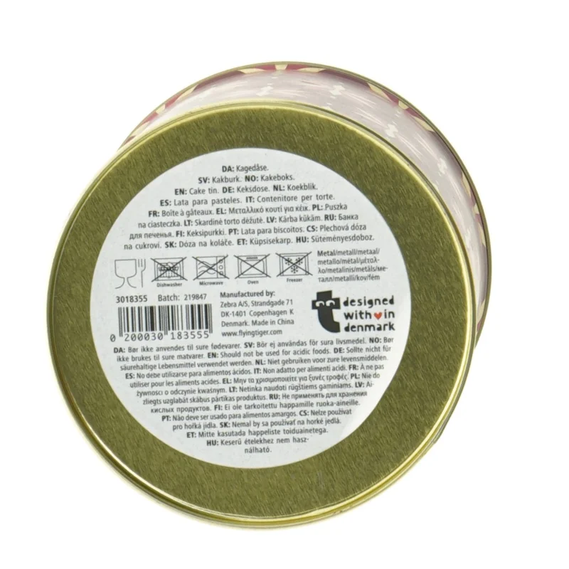 Kagedåse med stjernemønster fra Tiger (str. 11 x 10 cm)