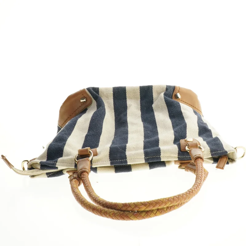 Stribet skuldertaske (str. 38 x 28 cm)