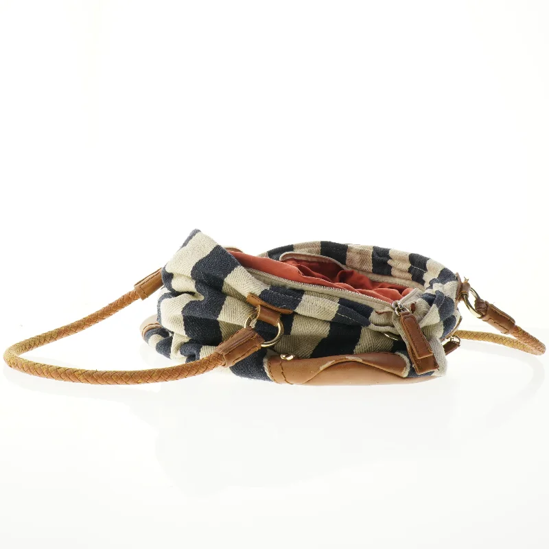 Stribet skuldertaske (str. 38 x 28 cm)