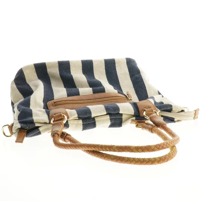 Stribet skuldertaske (str. 38 x 28 cm)