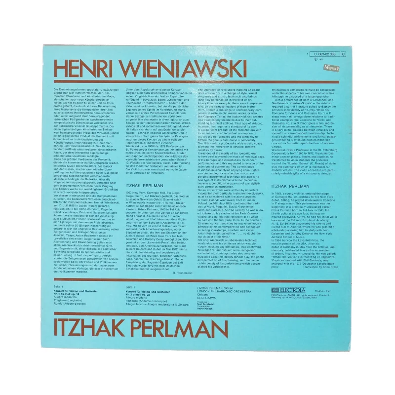 Henri Wieniawski fra Emi (str. 30 cm)