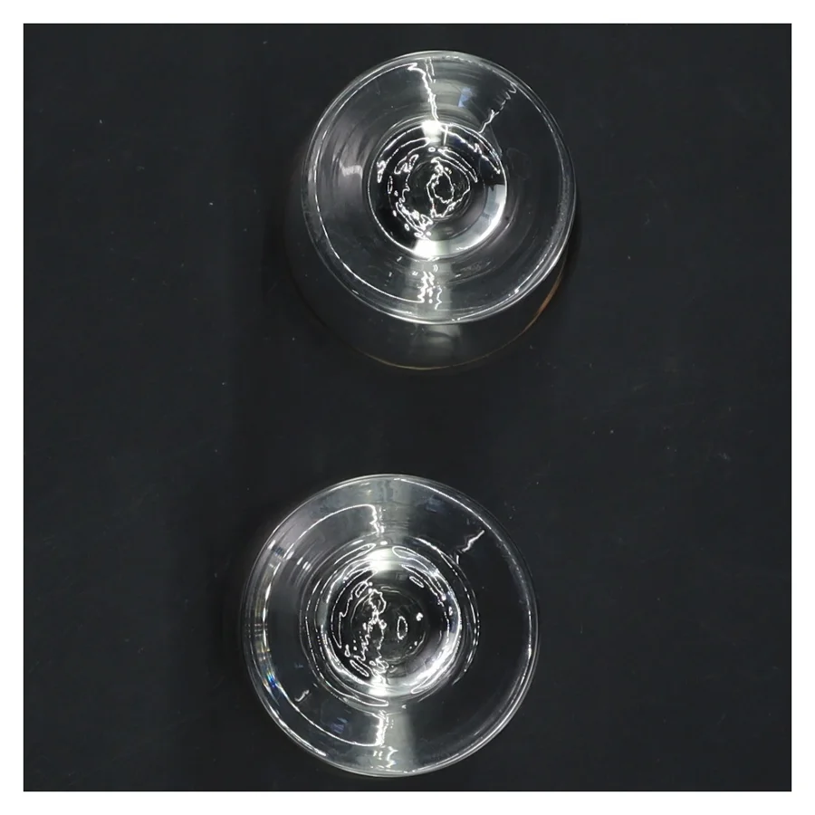 Sæt med glas med guldkant (str. Ø 5x9,5 cm)