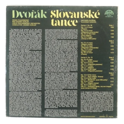 Antonín Dvořák, Slovanske tance fra Suprahon (str. 30 cm)