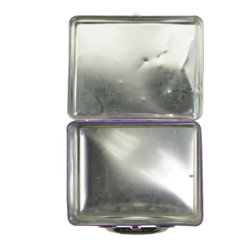 Metal madkasse med guldsmede design (str. 17x22x10 cm)