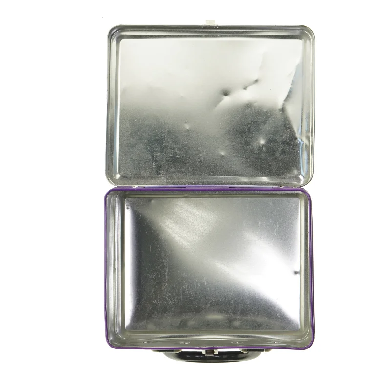 Metal madkasse med guldsmede design (str. 17x22x10 cm)