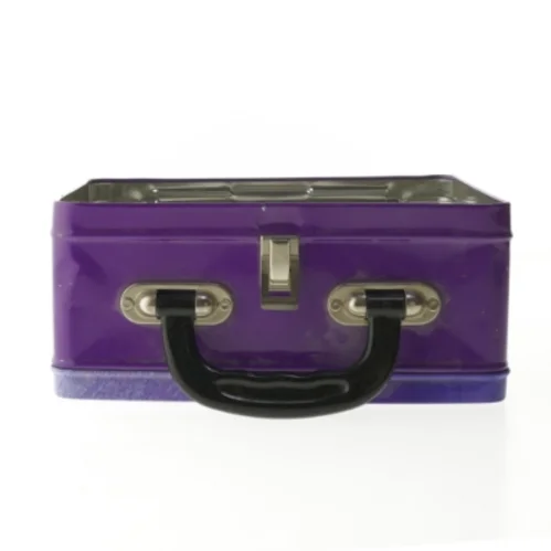 Metal madkasse med guldsmede design (str. 17x22x10 cm)