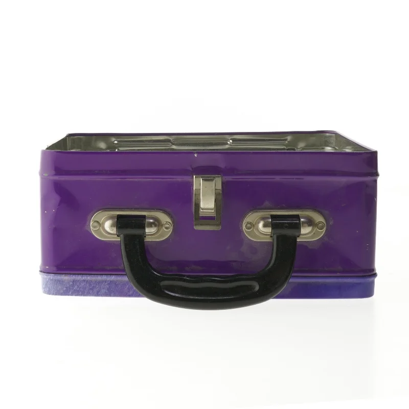 Metal madkasse med guldsmede design (str. 17x22x10 cm)