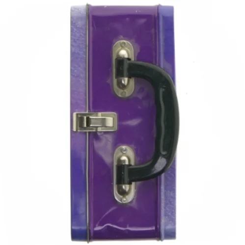 Metal madkasse med guldsmede design (str. 17x22x10 cm)