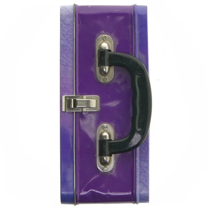 Metal madkasse med guldsmede design (str. 17x22x10 cm)