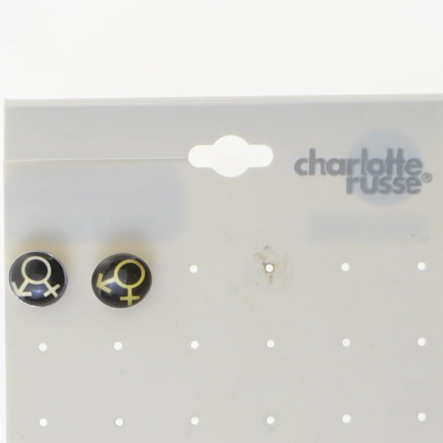 Runde ørestikker med symboler fra charlotte russe (str. Ø 1 cm)