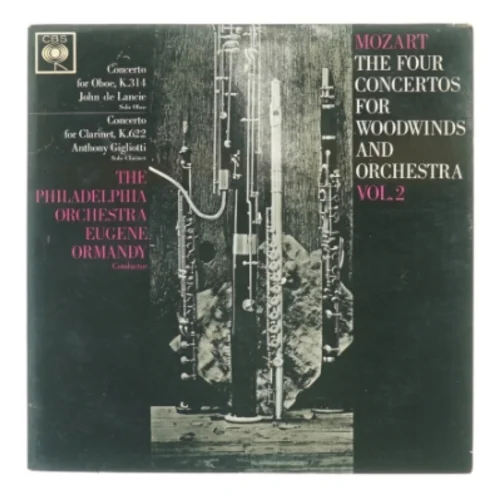 Mozart, The four concertos for woodwinds and orchestra, vol 2 fra Cbs (str. 30 cm)