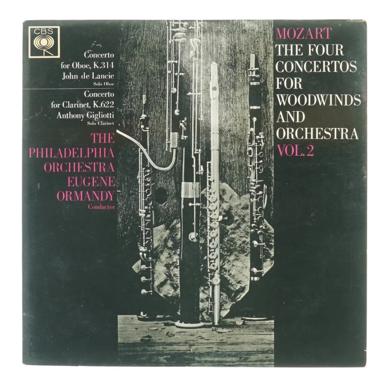 Mozart, The four concertos for woodwinds and orchestra, vol 2 fra Cbs (str. 30 cm)