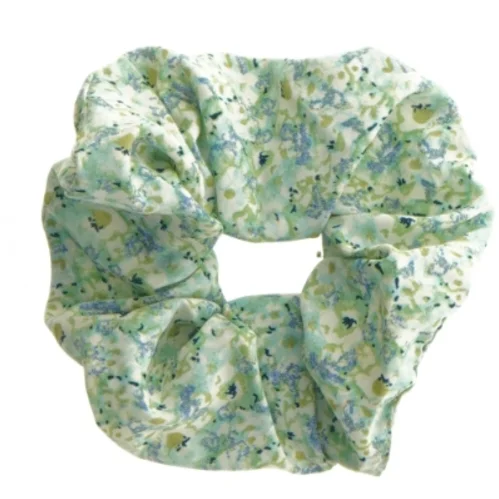 Hårscrunchie med blomstermønster (str. Ø 12 cm)