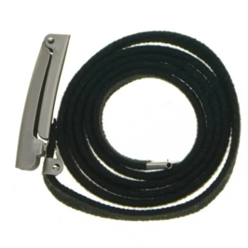 Sort bælte med spænde (str. 106 cm)