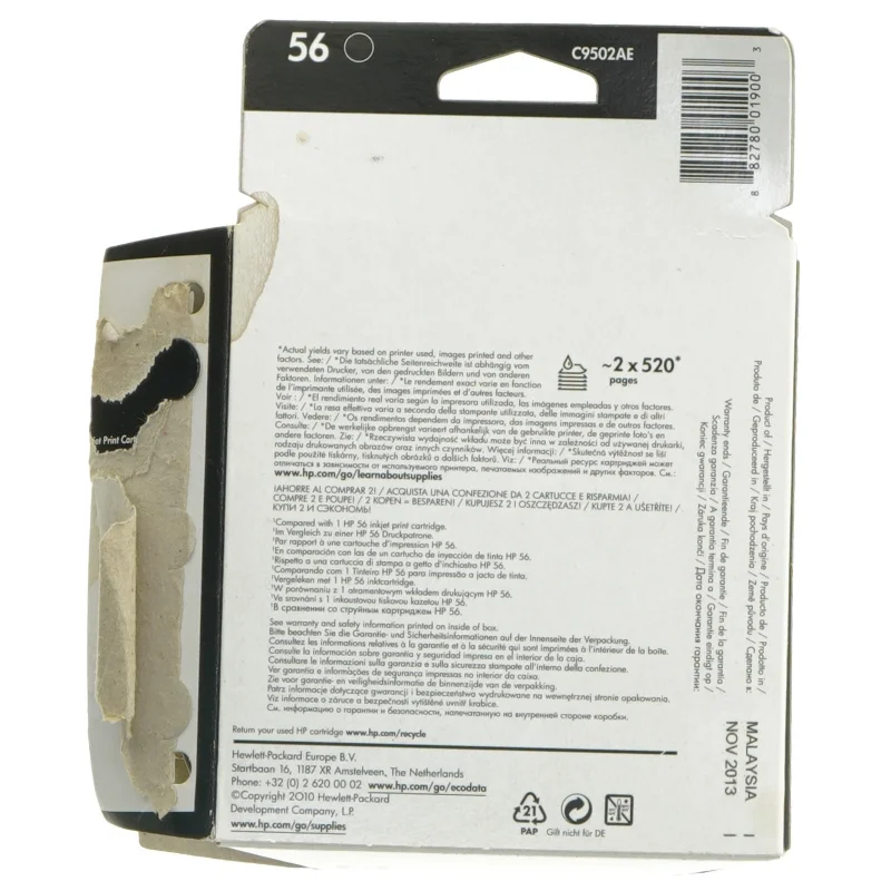 HP 56 sort blækpatroner fra HP