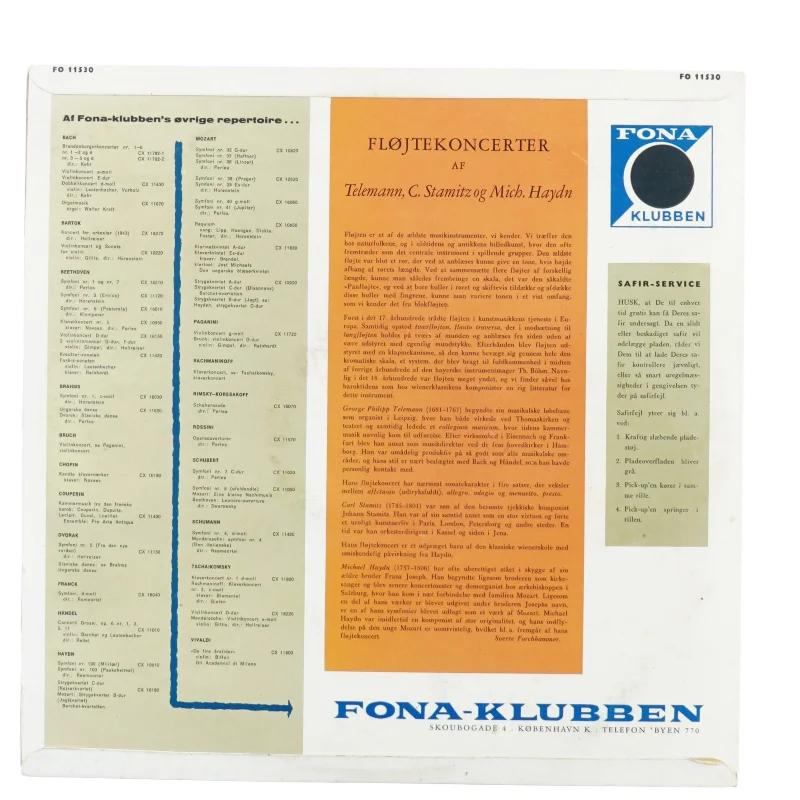 Fløjte koncerter Telemann, Stamitz og Haydn (str. 30)
