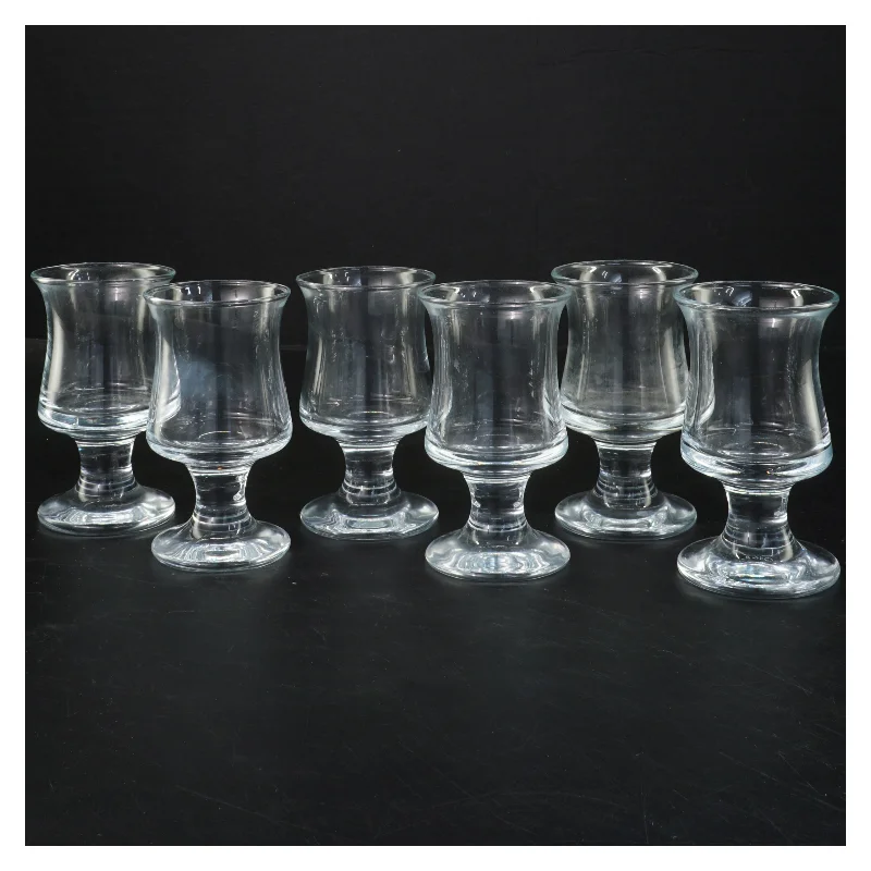 Holmegaard - Seks glas på fod (str. Ø 6x10,5 cm)