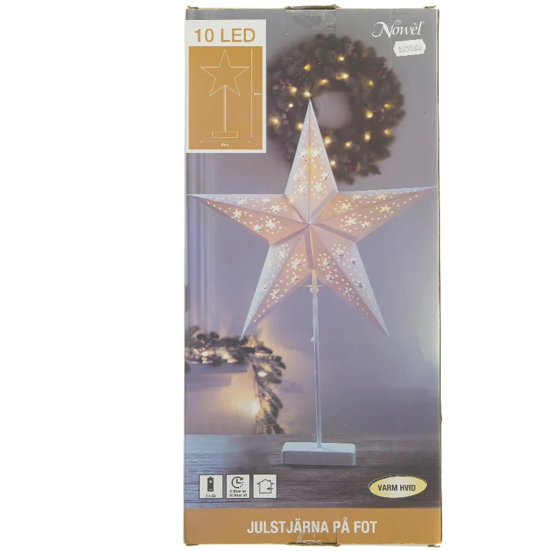 Julestjerne på fod med LED lys fra Nowel (str. 66x45 cm)