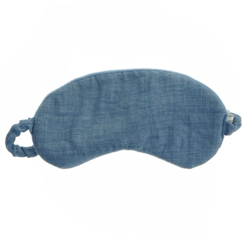 Sove maske i blå tekstil (str. 18,5 cm)