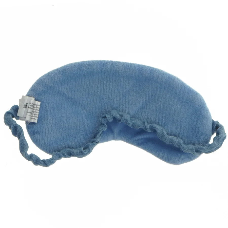 Sove maske i blå tekstil (str. 18,5 cm)