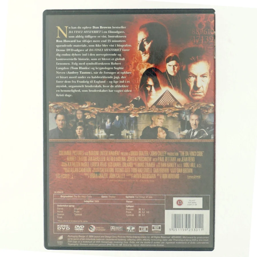 Da Vinci Mysteriet – Extended Cut DVD fra Columbia Pictures