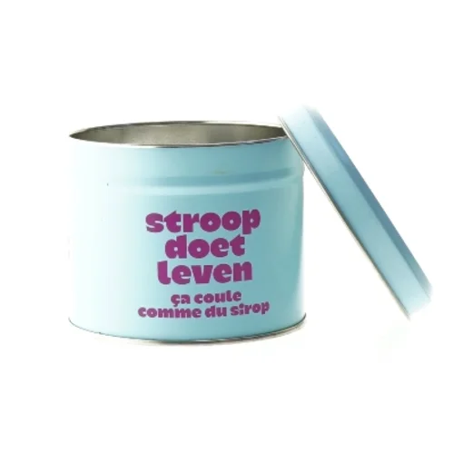 Metal dåse til opbevaring (str. Ø 10x8 cm)