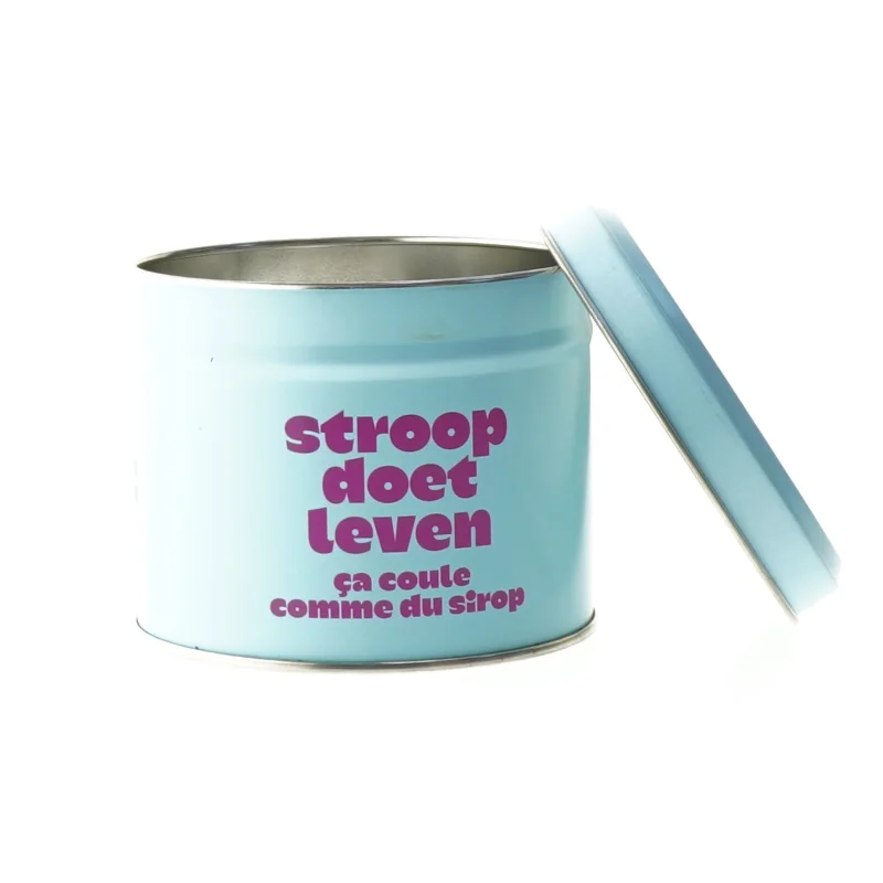 Metal dåse til opbevaring (str. Ø 10x8 cm)