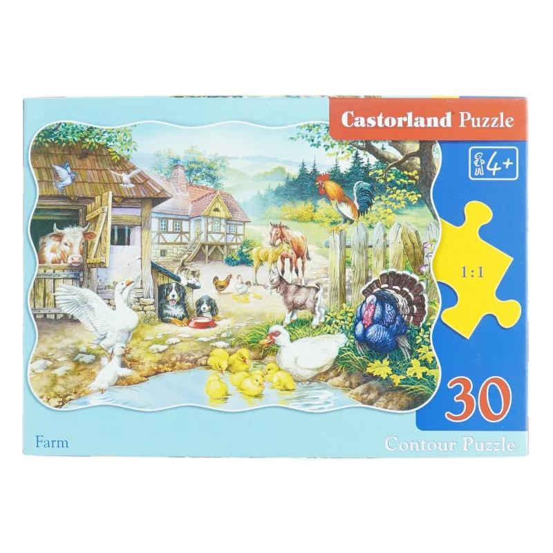 Castorland bondegårds puslespil fra Castorland (str. 32 x 23 cm)