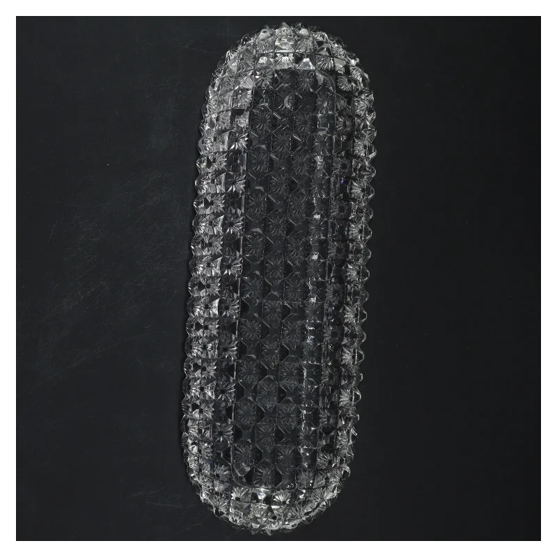 Glasfad med mønster (str. 25 cm)