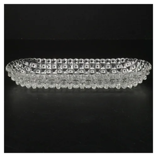 Glasfad med mønster (str. 25 cm)