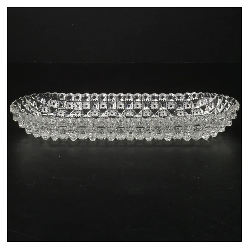 Glasfad med mønster (str. 25 cm)