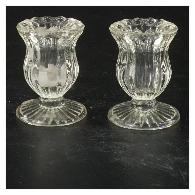 Glas lysestager (str. 6 cm x 4 ø cm)