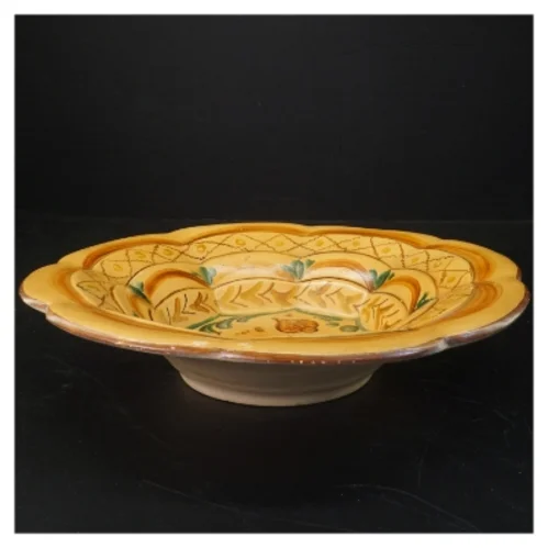 Dekorativ skål med frugtmotiv (str. Ø 30 cm)